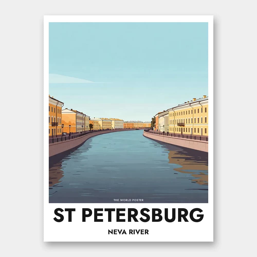 Poster ST. PETERSBURG – Die Newa im Stadtzentrum - Image 1 of 6