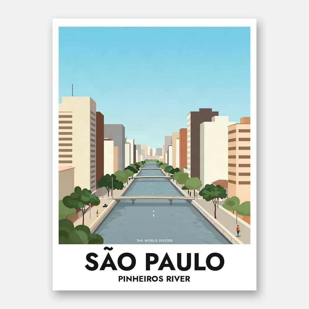 Poster SÃO PAULO – Pinheiros-Fluss - Image 1 of 6