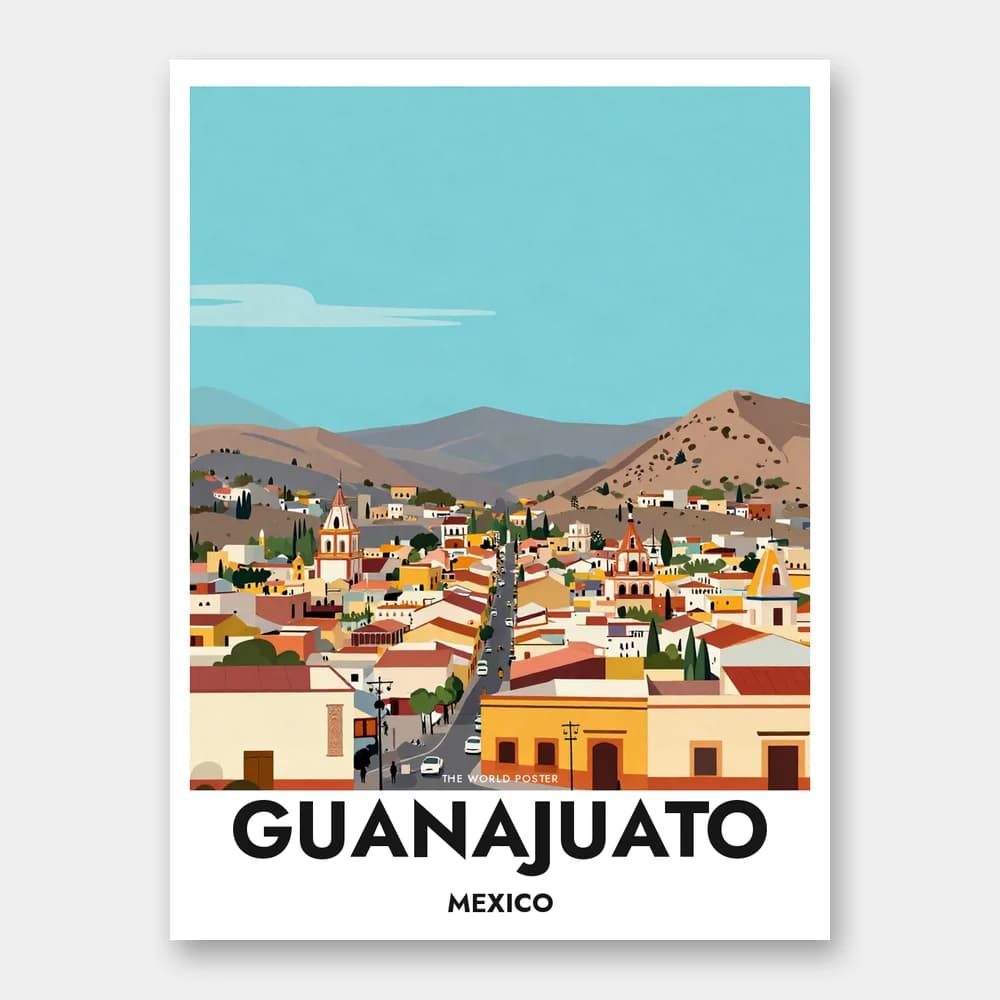 Poster GUANAJUATO – Panoramablick auf ein enges Tal - Image 1 of 6