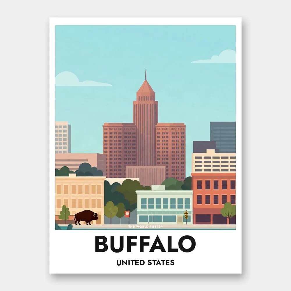 Plakat BUFFALO – Panorama miasta - Image 1 of 6