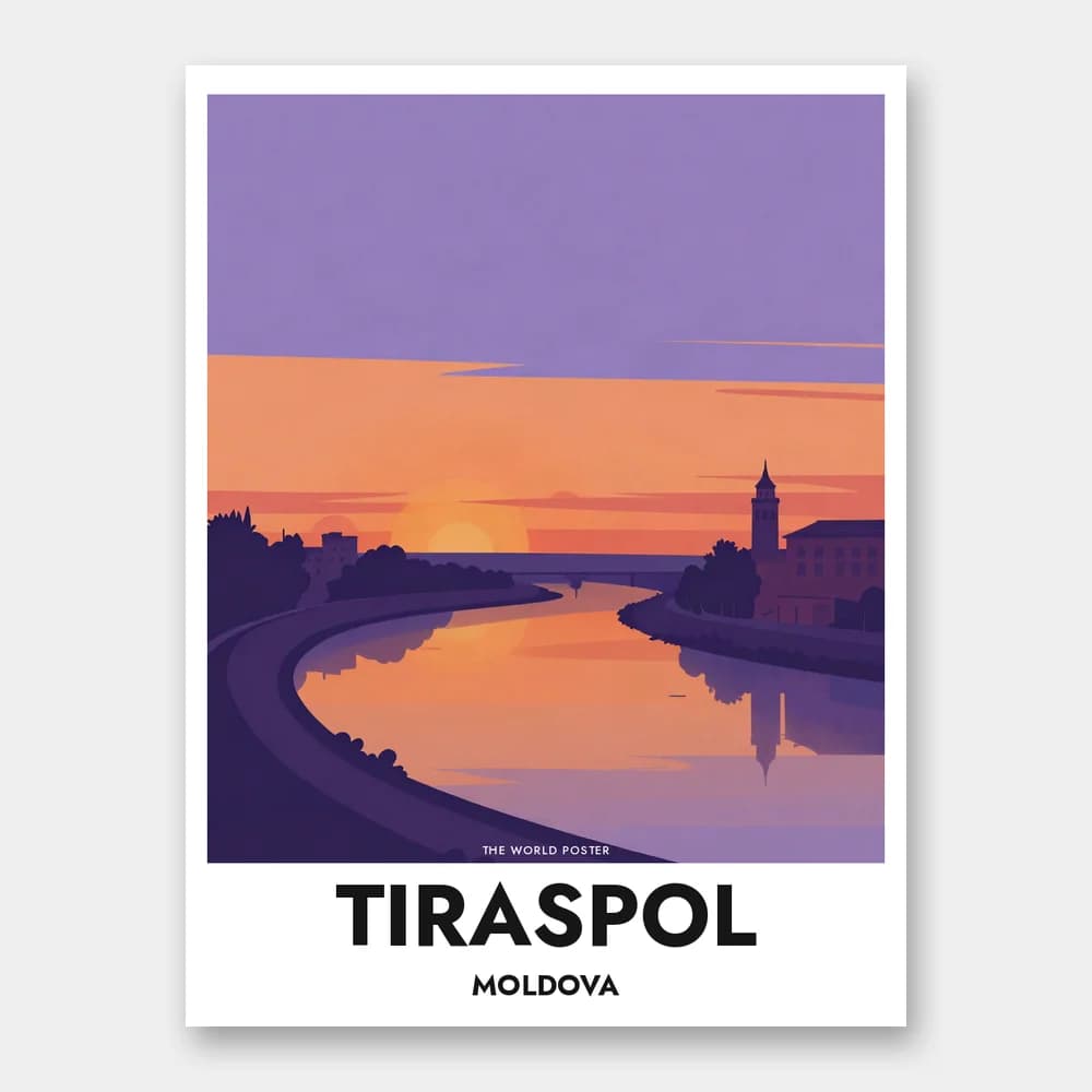 ポスター TIRASPOL – 夕暮れのドニエストル川 - Image 1 of 6