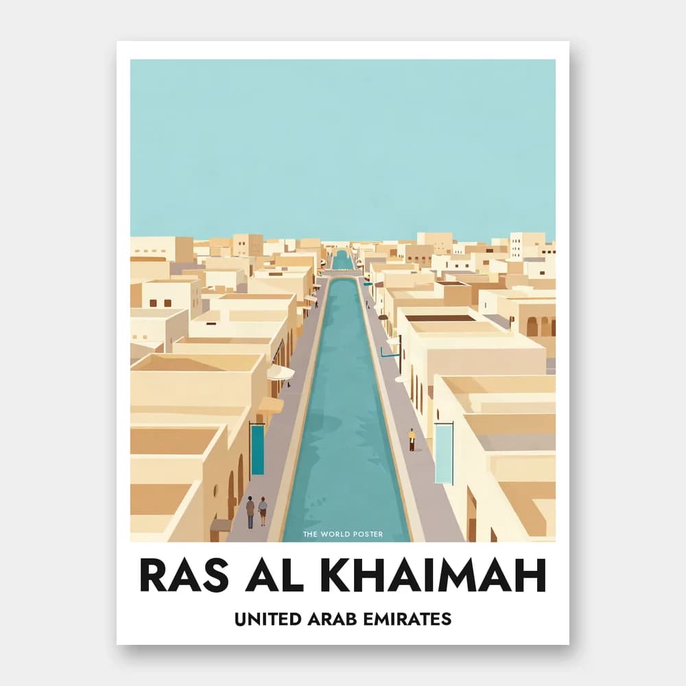 Poster RAS AL KHAIMAH – Luchtfoto van de creek - Image 1 of 6