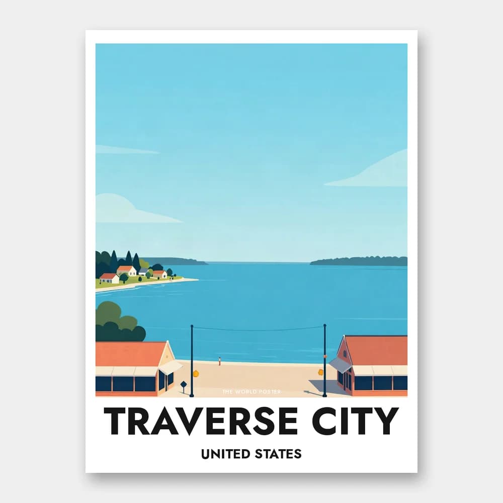 Affiche TRAVERSE CITY – Grand Traverse Bay - Image 1 of 6