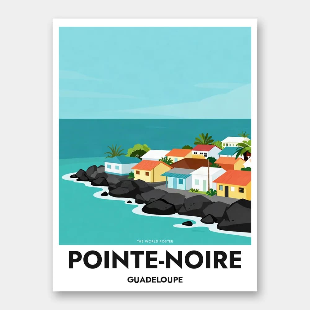 Poster POINTE-NOIRE – Volcanic rocks on the north point - Image 1 of 6