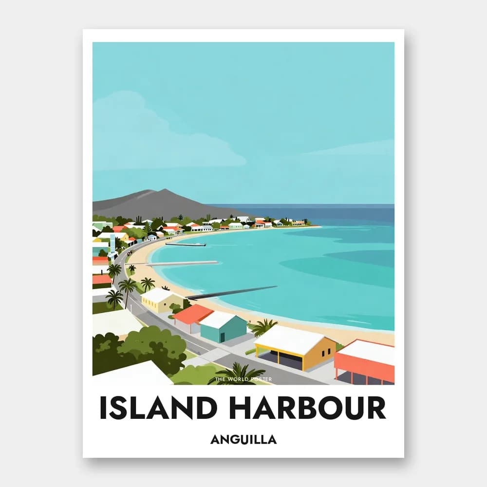 Poster ISLAND HARBOUR – Vista aérea da costa - Image 1 of 6